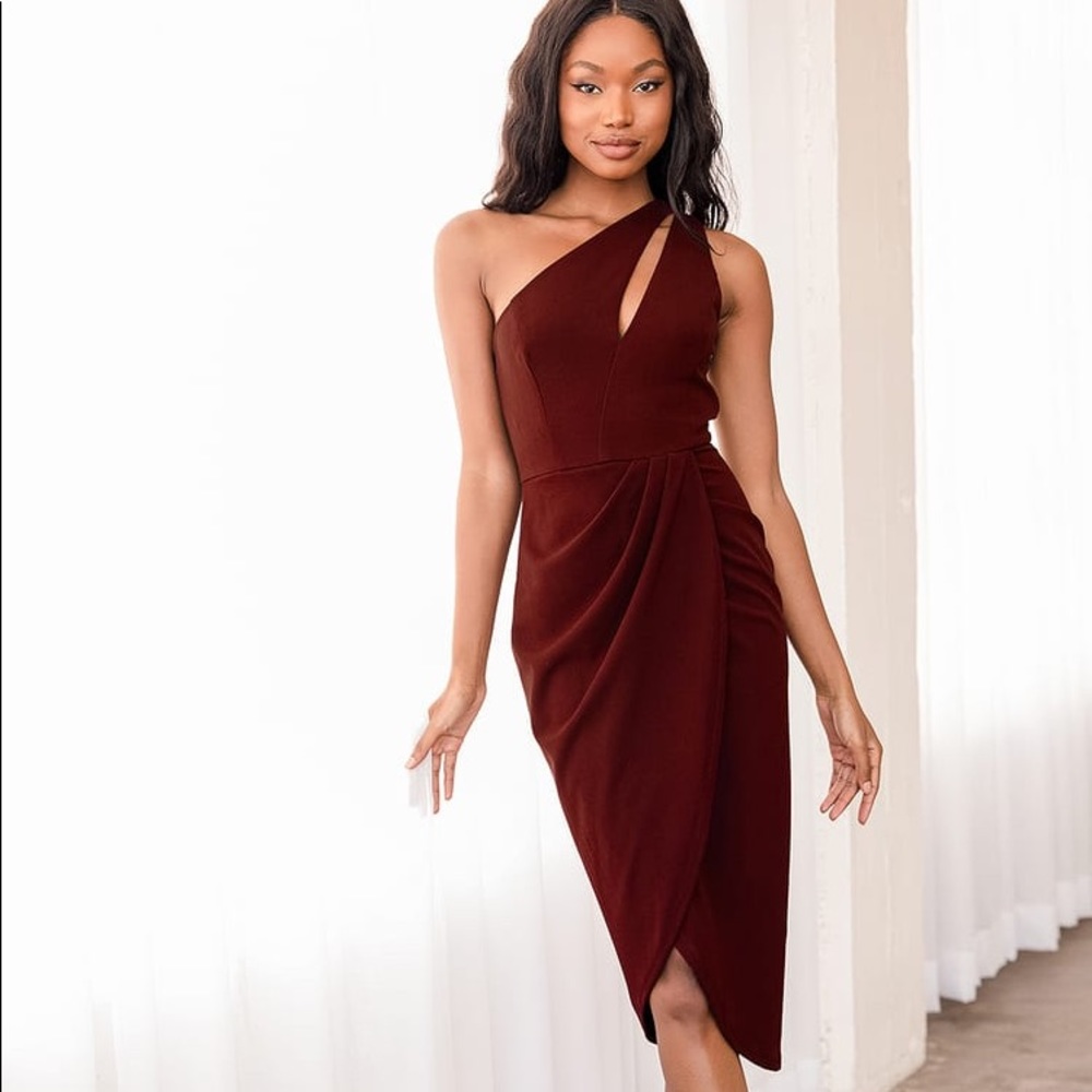 Lulus One-Shoulder Cutout Dress